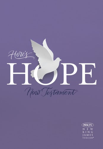 Here's Hope New Testament: New King James Version, Personal Size Reference, Classic Black Leathertouch