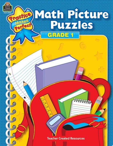 Math Picture Puzzles: Gr 1 (Practice Makes Perfect)