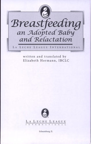 Breastfeeding an Adopted Baby and Relactation