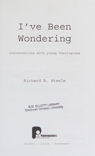 I've Been Wondering: Conversations with Young Theologians