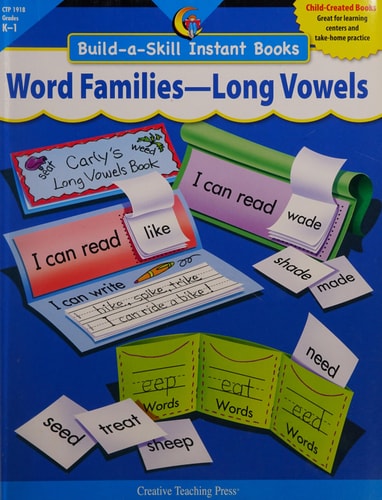 Word Families-long Vowels: Build-a-skill Instant Books, Grades K-1
