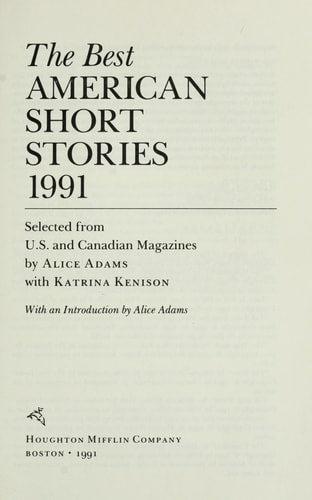 Best American Short Stories, 1991