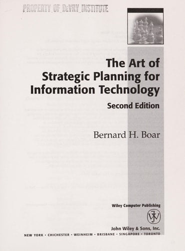 The Art of Strategic Planning for Information Technology, 2nd Edition