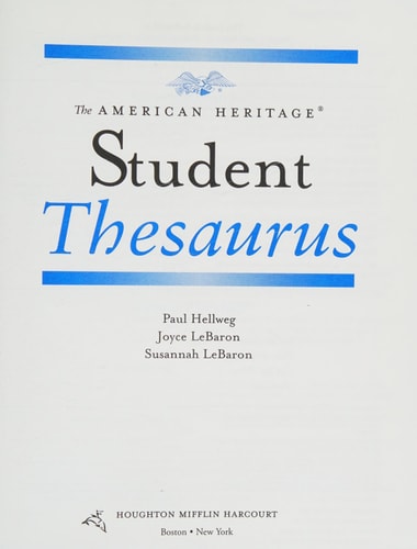 The American Heritage Student Thesaurus
