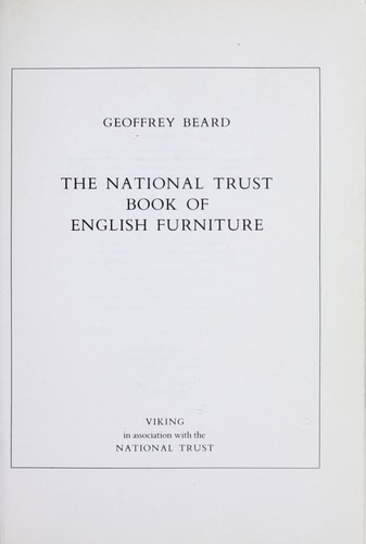 The National Trust Book of English Furniture