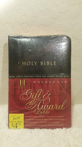 HCSB Gift & Award Bible, Black Imitation Leather