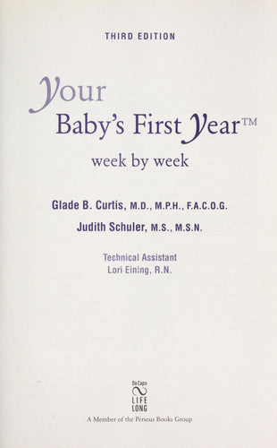 Your Baby's First Year Week by Week