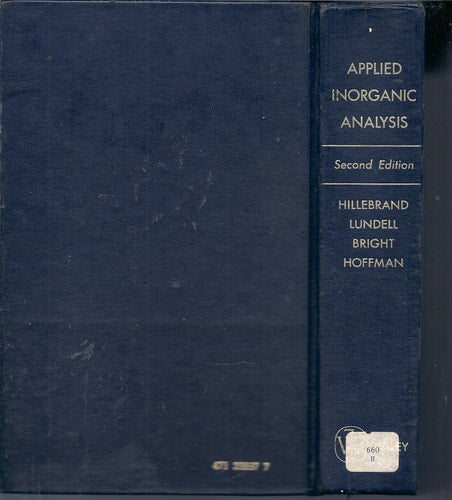 Applied Inorganic Analysis