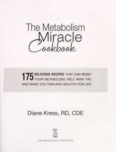 Metabolism Miracle Cookbook