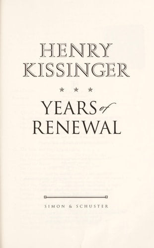 Years of Renewal
