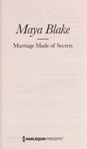 Marriage Made of Secrets (Harlequin Presents)