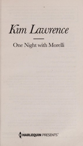 One Night with Morelli (Harlequin Presents)