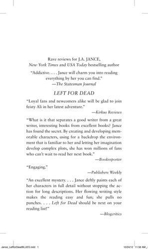 Left for Dead: A Novel (7) (Ali Reynolds Series)