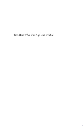 The Man who was Rip Van Winkle Joseph Jefferson and Nineteenth-century American Theatre