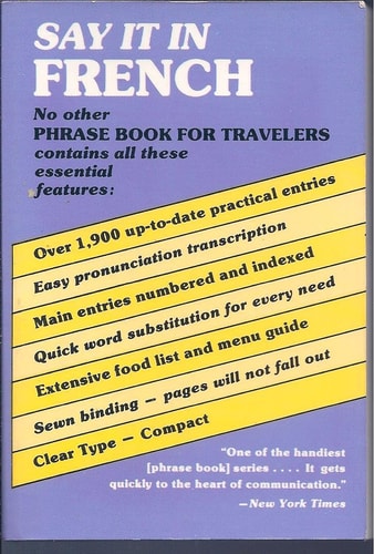 Say It In French: Phrase Book for Travelers
