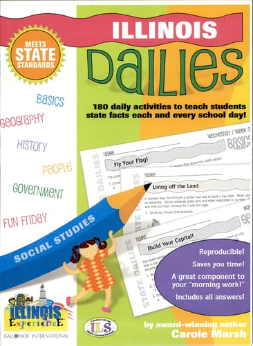 Illinois Dailies: 180 Daily Activities for Kids (Illinois Experience)