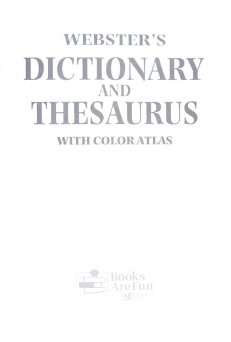 Webster's Dictionary & Thesaurus