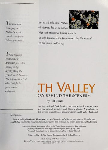 Death Valley : The Story Behind the Scenery