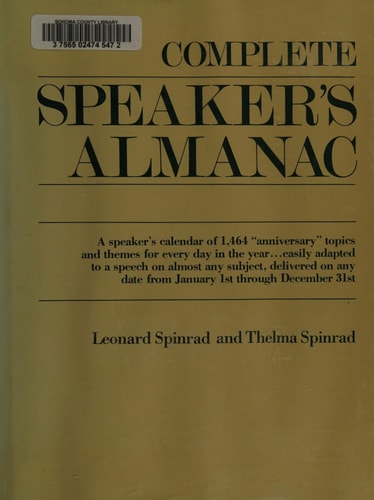 Complete Speaker's Almanac