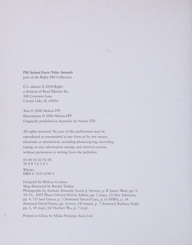 Whales: Individual Student Edition Silver (Levels 23-24)