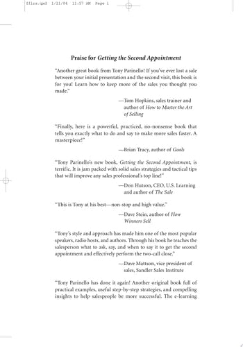 Getting the Second Appointment: How to CLOSE Any Sale in Two Calls!