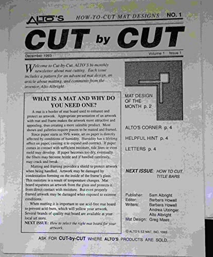 Alto's Cut-By-Cut How-To-Cut Mat Designs: Collection
