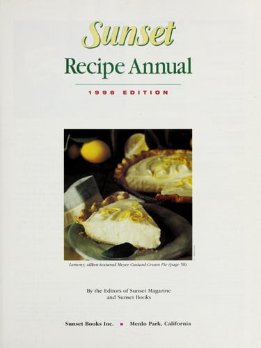 Sunset Recipe Annual 1998 Sunset Recipe Annual
