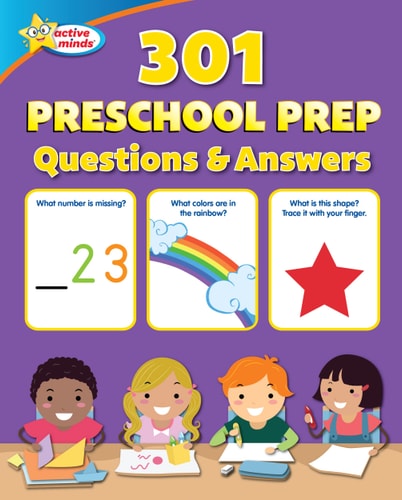 Active Minds - Preschool Prep Tote & Trace 3 Subject Write-and-Erase Wipe Clean Set and 192 Page Question and Answer Workbook - Language Arts, Math, Science, and More!
