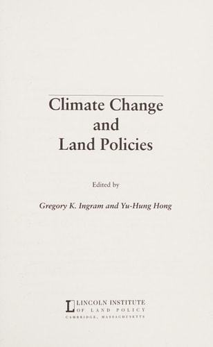 Climate Change and Land Policies (Land Policy Series)