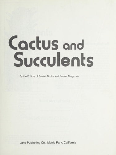 Cactus and Succulents