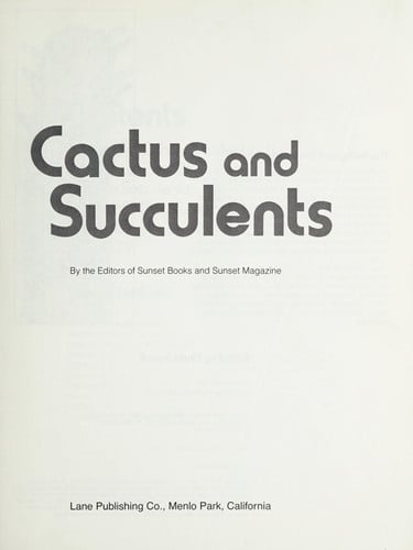 Cactus and Succulents