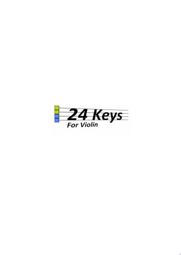 24 Keys Scales And Arpeggios For Violin - Book 1