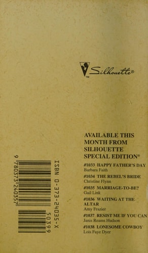 Marriage - To - Be? (Wedding Month Arch Treatment) (Silhouette Special Edition, 1035)