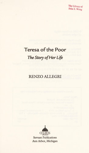 Teresa of the Poor: The Story of Her Life
