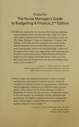 The Nurse Managers Guide to Budgeting & Finance
