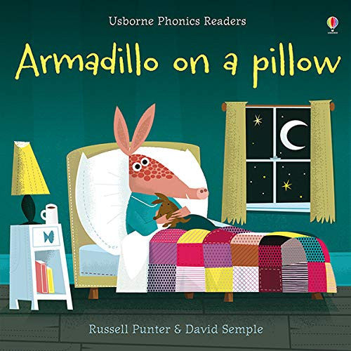 Usborne Phonics Readers Armadillo on a pillow