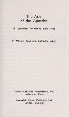 The Acts of the Apostles: 18 Discussions for Group Bible Study