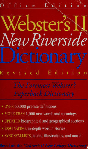 Webster's II New Riverside Dictionary-Revised Edition