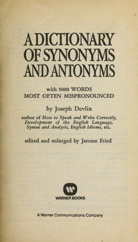 Dictionary of Synonyms & Antonyms