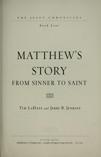Matthew's Story (The Jesus Chronicles)