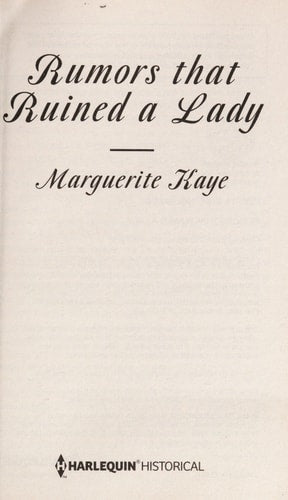 Rumors that Ruined a Lady (The Armstrong Sisters)
