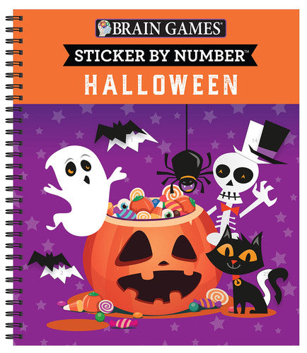 Brain Games - Sticker by Number: Halloween Volume 1
