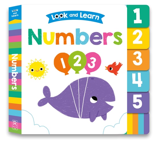 Numbers-Die-Cut Tabbed Board Book Packed with Colorful, Patterned Illustrations and Seek-and-Find Activities on Every Page (Look and Learn)