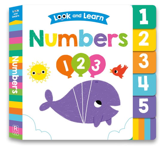 Numbers-Die-Cut Tabbed Board Book Packed with Colorful, Patterned Illustrations and Seek-and-Find Activities on Every Page (Look and Learn)