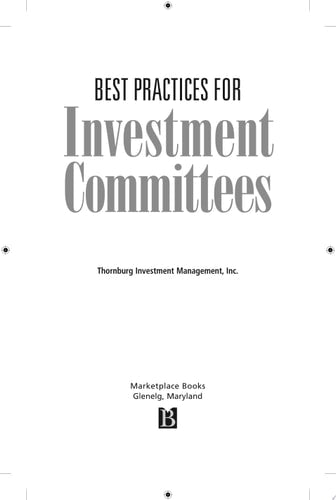 Best Practices for Investment Committees