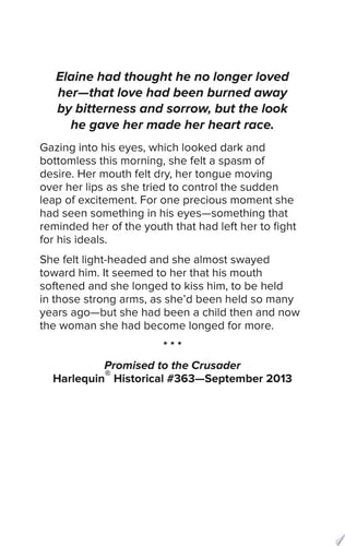 Promised To The Crusader (Medieval #363)