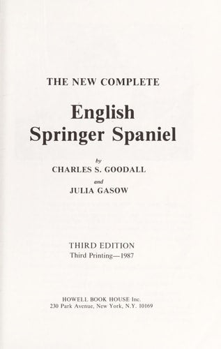 The new complete English springer spaniel