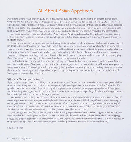 Asian Appetizers Starters and Finger Foods for Every Occasion