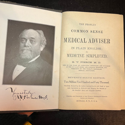 The People's Common Sense Medical Adviser - R. V. Pierce M. D. - 1909