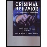 Criminal Behavior "A Psychological Approach" (custom edition for umuc CCJS 461)